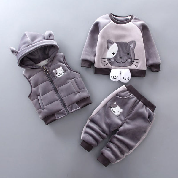 Outfit graue Katze für bebe omamans